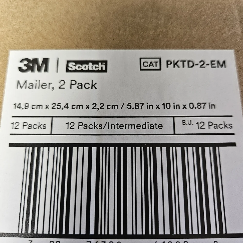 Packt 2 Pack Of 12 White Mailer Envelopes‎